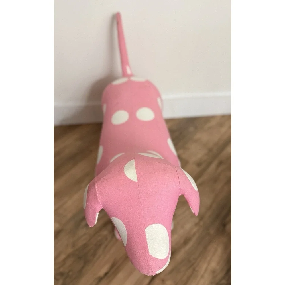 VTG RARE Victoria's Secret Pink XL Display Dog Pink/white Polka Dot 25.5
